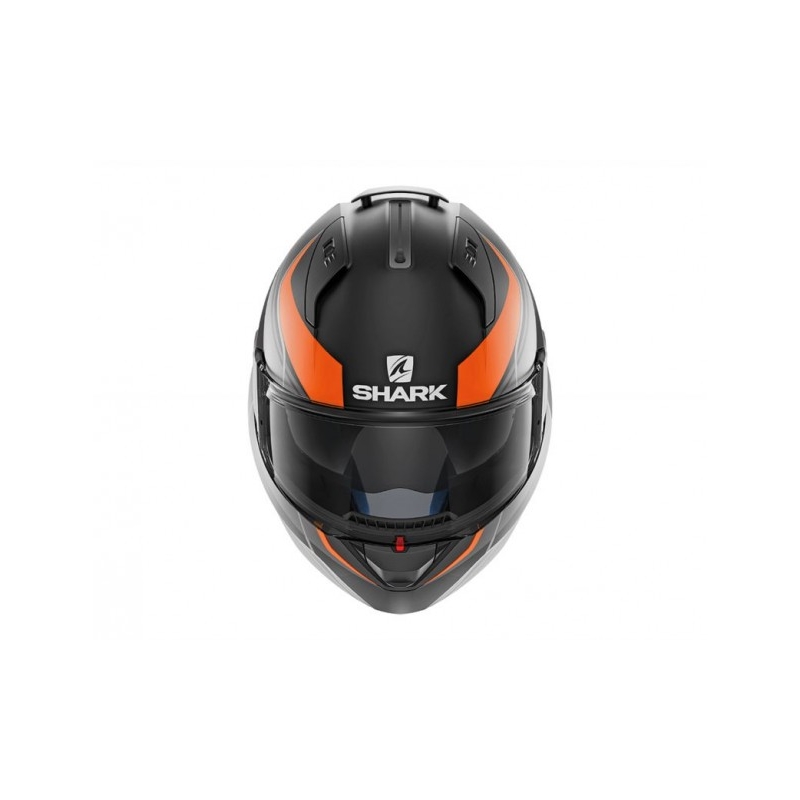 Preklopna kaciga SHARK EVO-ONE 2 Krono Mat crno-sivo-narančasta