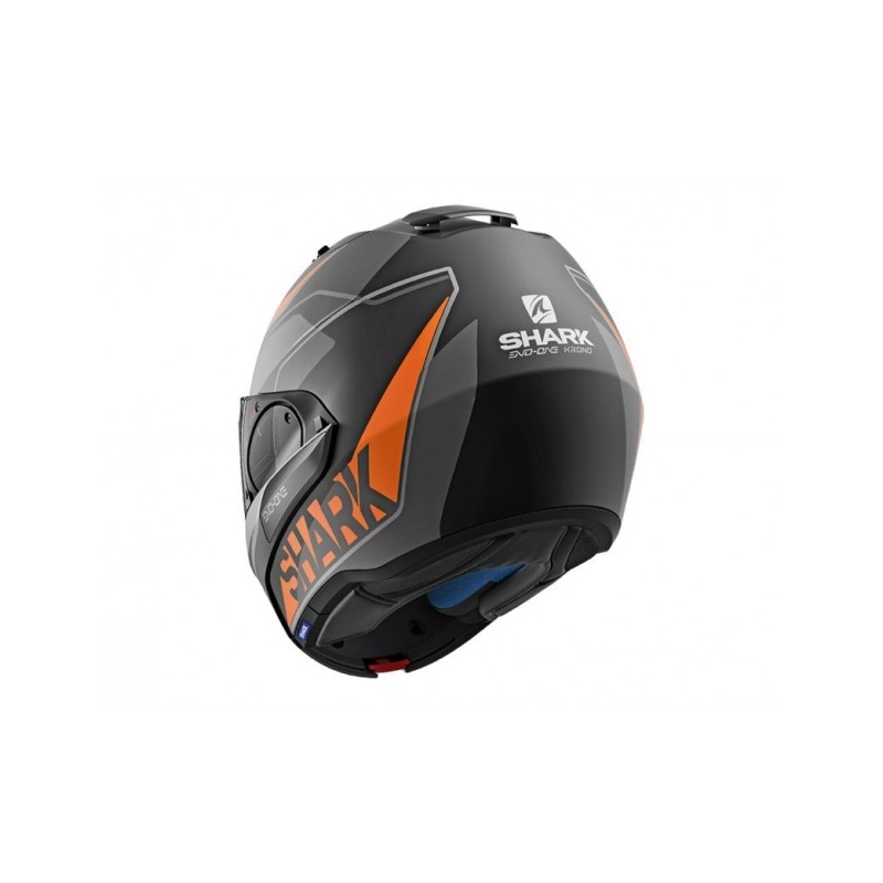 Preklopna kaciga SHARK EVO-ONE 2 Krono Mat crno-sivo-narančasta
