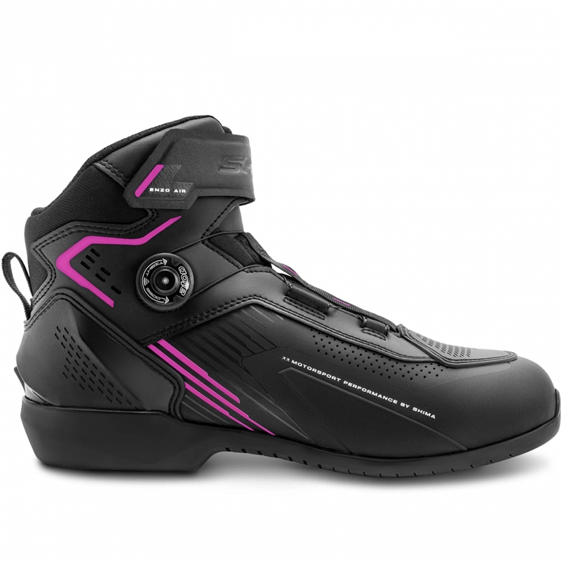 Ženske motociklističke čizme Shima Enzo Air crno-roze