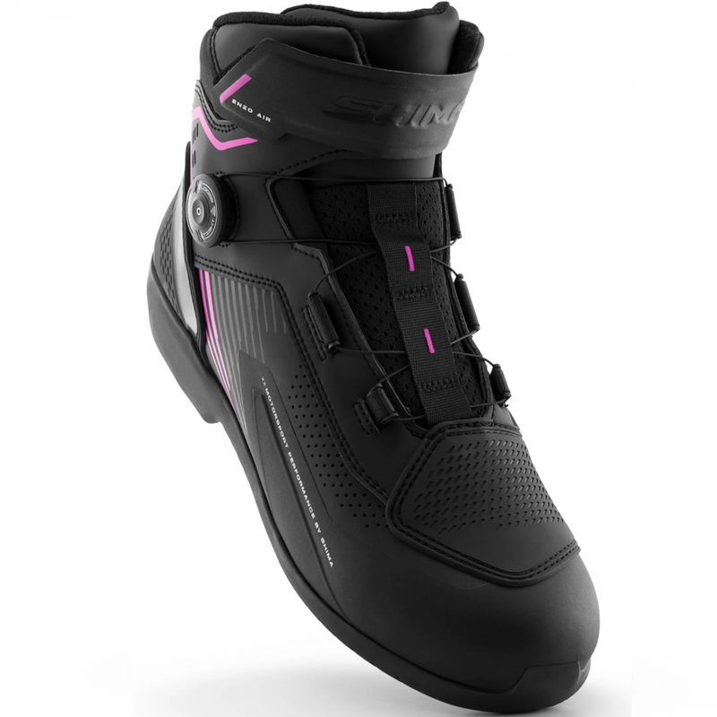 Ženske motociklističke čizme Shima Enzo Air crno-roze