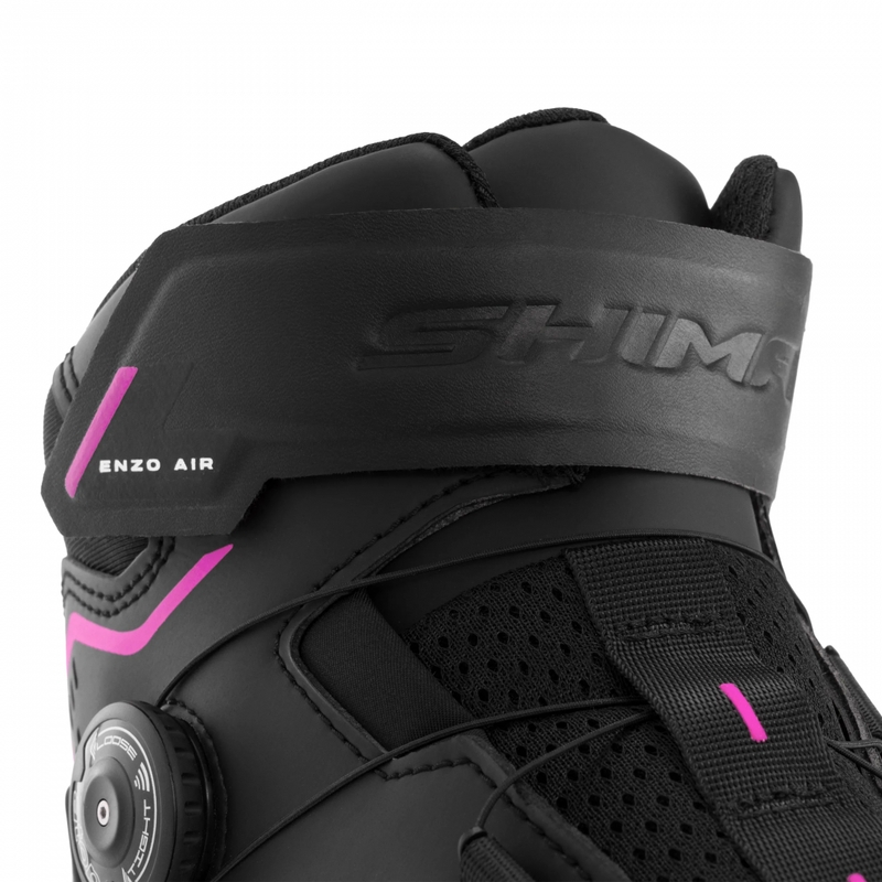 Ženske motociklističke čizme Shima Enzo Air crno-roze