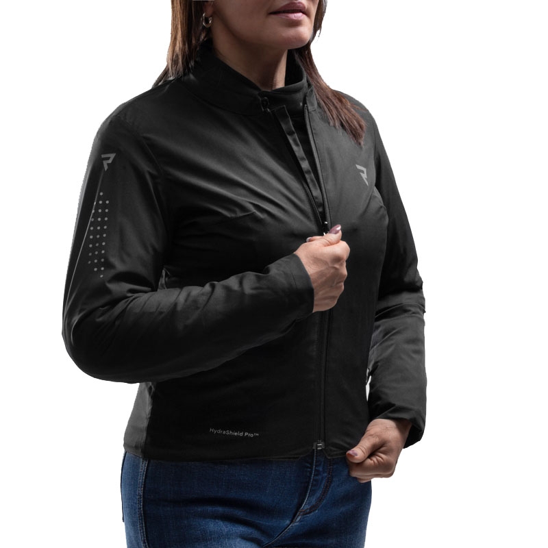 Ženska motociklistička jakna Rebelhorn Swift crno-sivo-roza