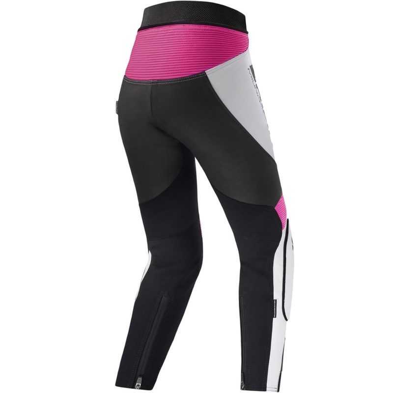 Ženske moto hlače Shima Miura 2.0 crno-fluo roze