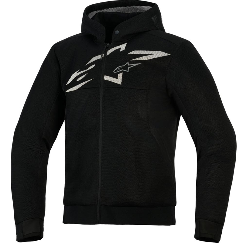 Alpinestars Chrome Superairflow motociklistička majica s kapuljačom crno-tamno sivo-bijela