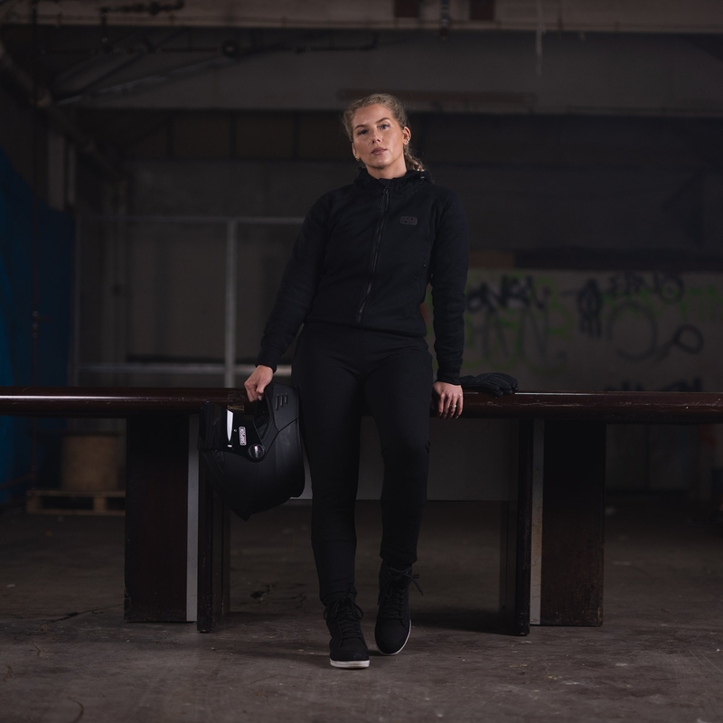 Ženska motociklistička jakna Oxford Armourlite AA Contour, crna