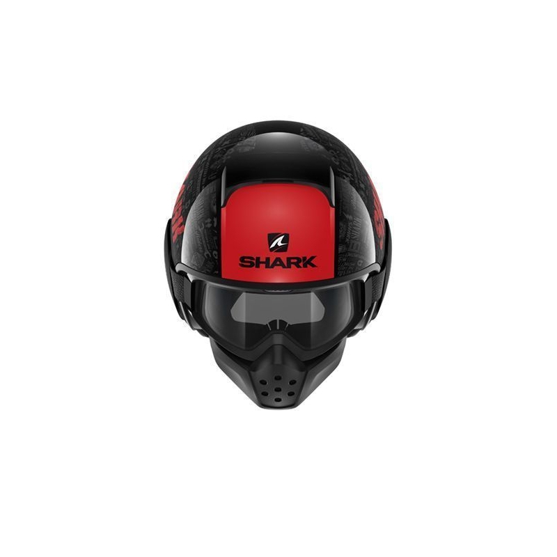 Otvorena kaciga SHARK DRAK Tribute crno-crveno-siva