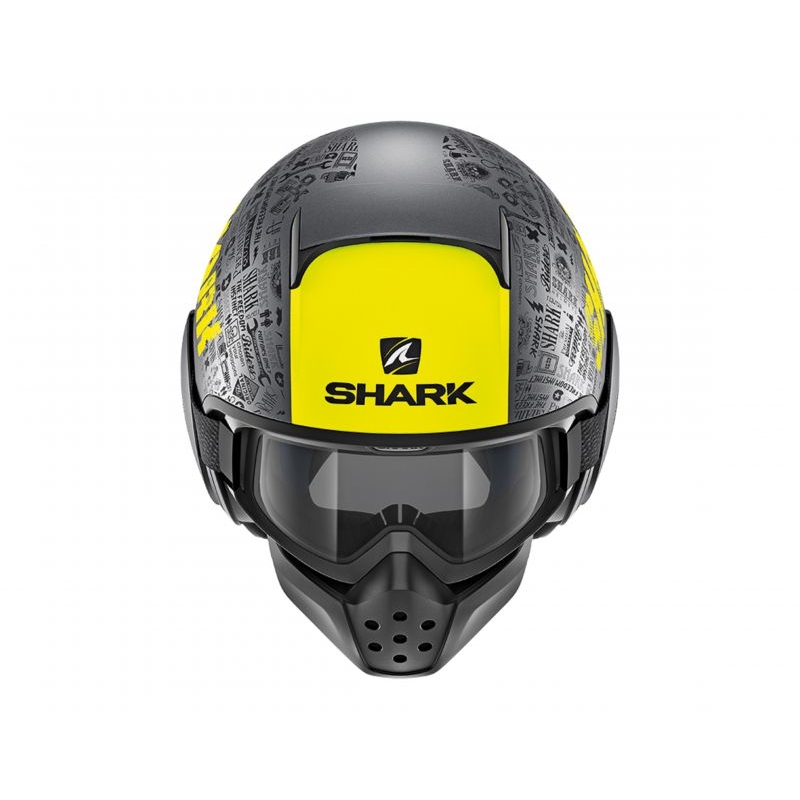 Otvorena kaciga SHARK DRAK Tribute Mat crno-sivo-žuta