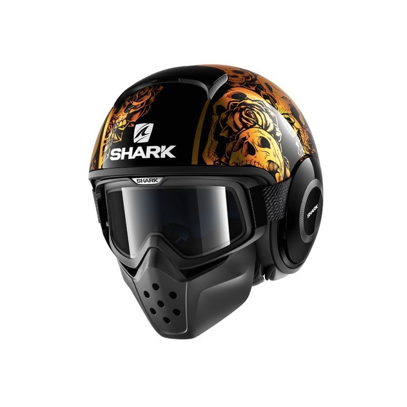 Otvorena kaciga SHARK DRAK Sanctus crno-narančasta