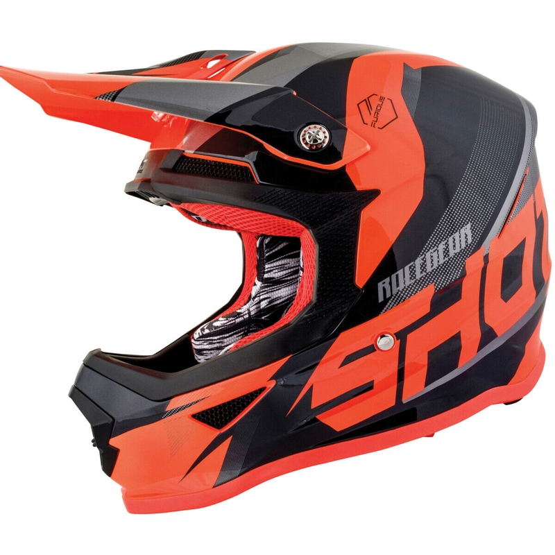 Motocross kaciga Shot Ultimate crno-fluo narančasta