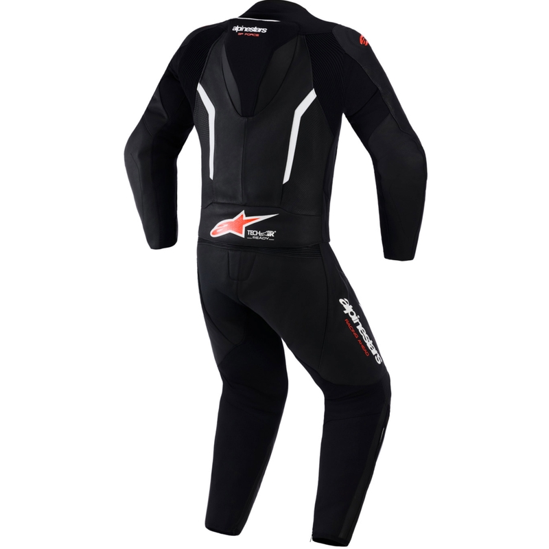 Alpinestars GP Force V2 dvodijelno kožno odijelo crno-bijelo-fluo crveno