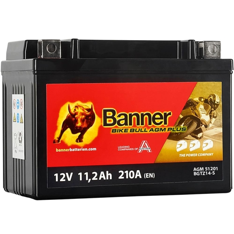 AGM baterija Banner BIKE BULL AGM PLUS 51201 BGTZ14-S