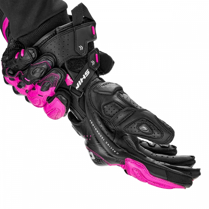 Ženske moto rukavice Shima RS-3 roze