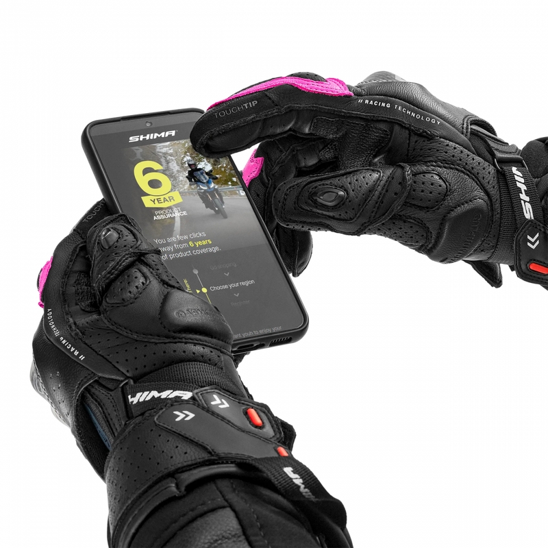 Ženske moto rukavice Shima RS-3 roze