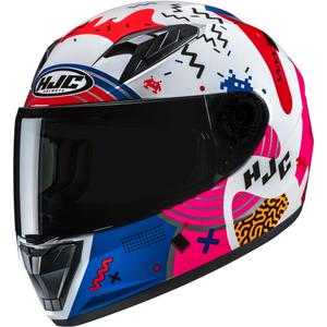 Dječja integralna motociklistička kaciga HJC Y10 Mika MC28 bijelo-roza-plava
