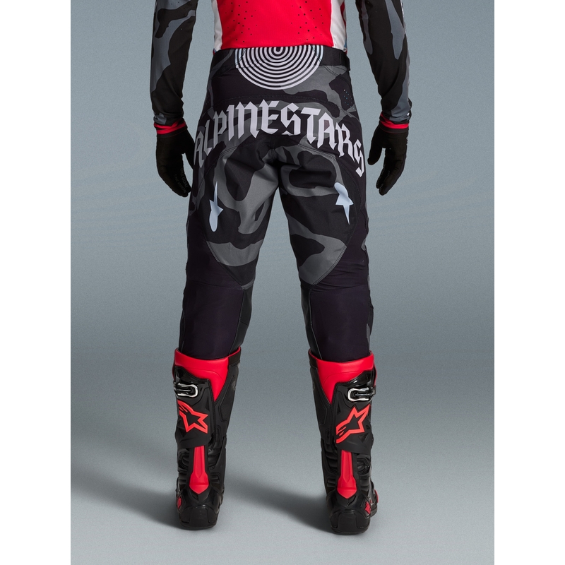 Alpinestars Techstar limited edition Beast Coast motocross hlače sivo-crno-narančaste