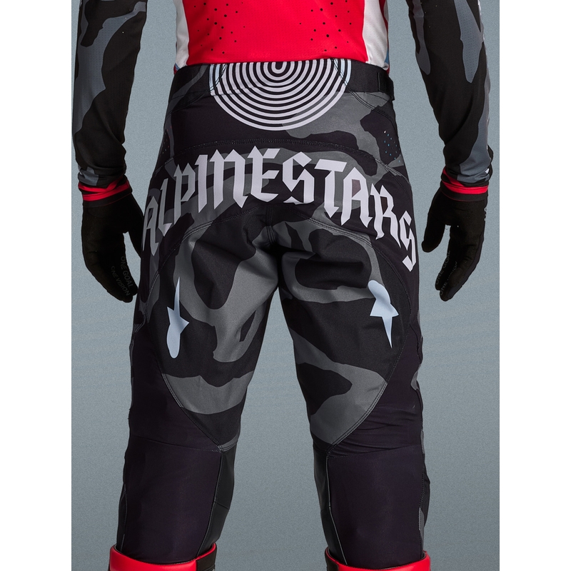 Alpinestars Techstar limited edition Beast Coast motocross hlače sivo-crno-narančaste