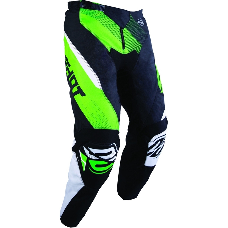 Motocross hlače Shot DEVO Ultimate crno-fluo zelene