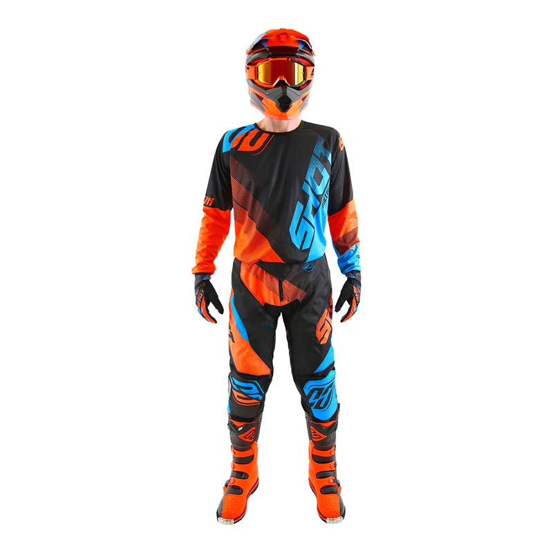 Shot DEVO Ultimate motocross hlače plavo-fluo narančasta rasprodaja