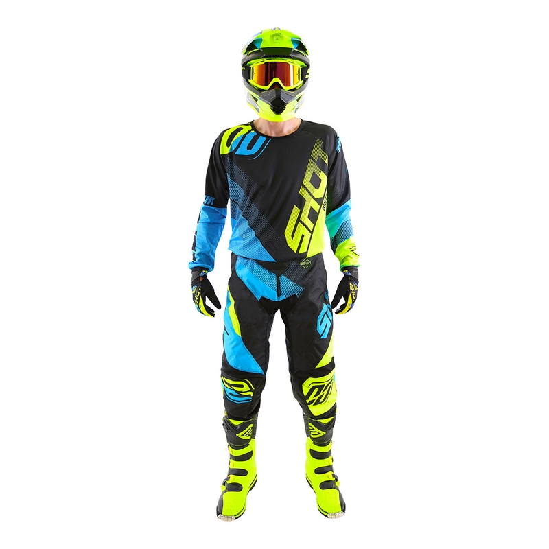 Shot DEVO Ultimate plavo-fluo žutih motokros hlača rasprodaja