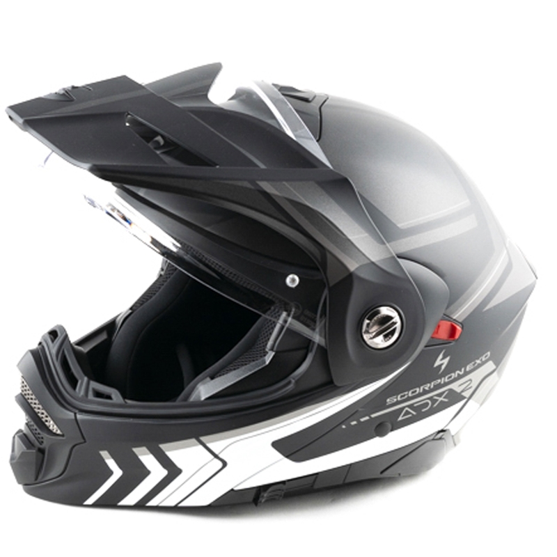 Scorpion ADX-2 LEWIS preklopna motociklistička kaciga mat crno-srebrna