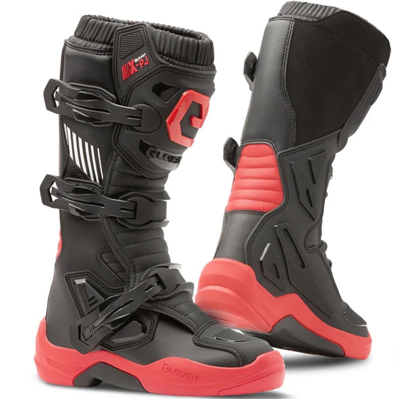 Eleveit X-Peak dječje motokros čizme crno-crvene