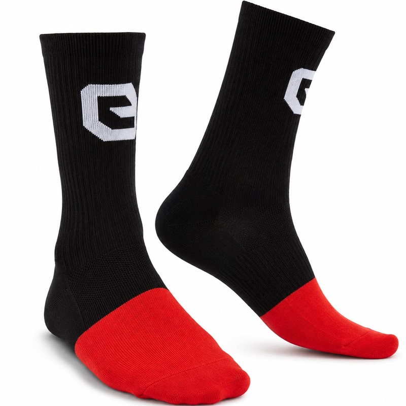 Čarape s Eleveit logom, crne