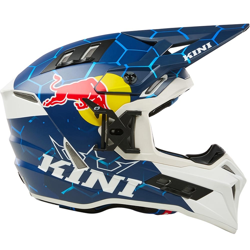 Motokros kaciga KINI Red Bull EXC plavo-bijela