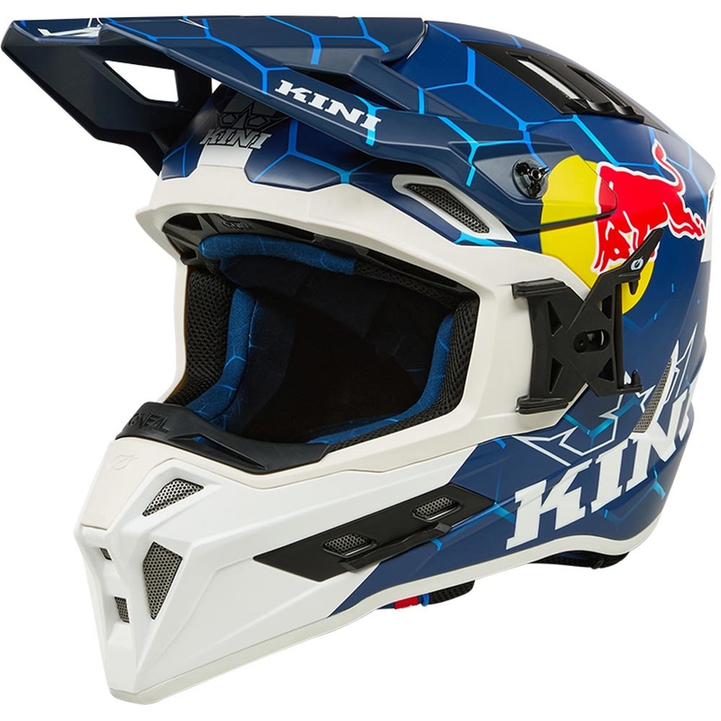 Motokros kaciga KINI Red Bull EXC plavo-bijela