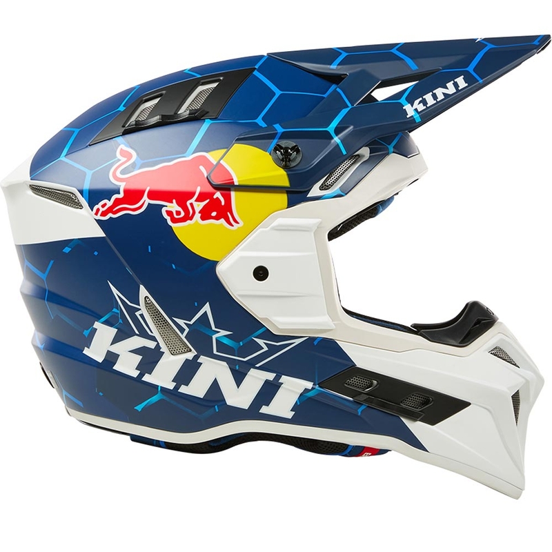 Motokros kaciga KINI Red Bull EXC plavo-bijela