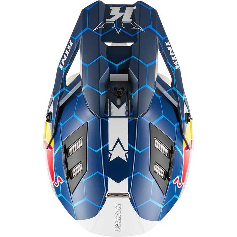Motokros kaciga KINI Red Bull EXC plavo-bijela