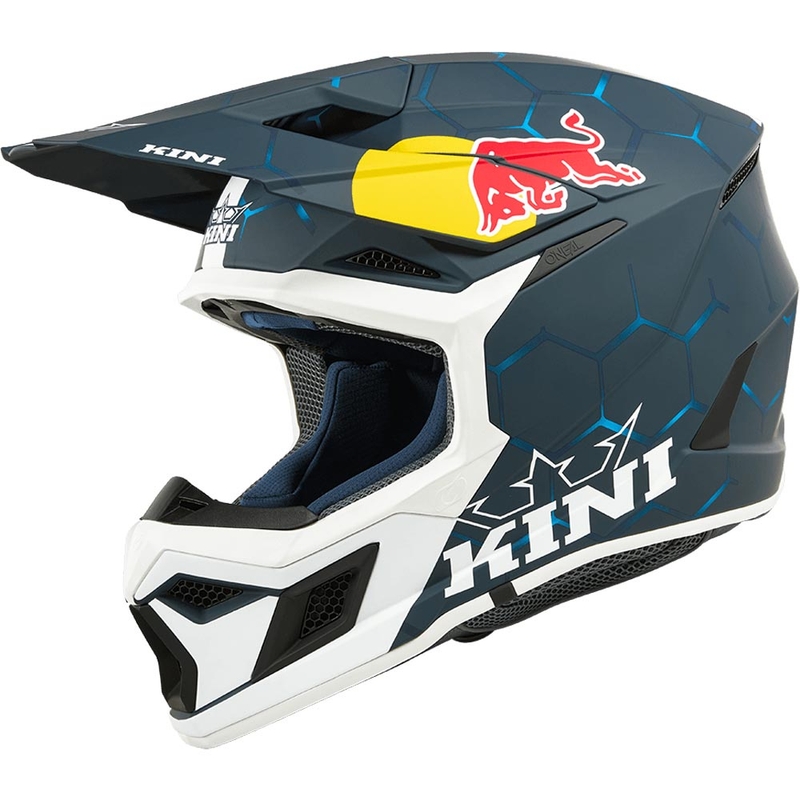 Dječja motokros kaciga KINI Red Bull MX3 1.0 plavo-bijela