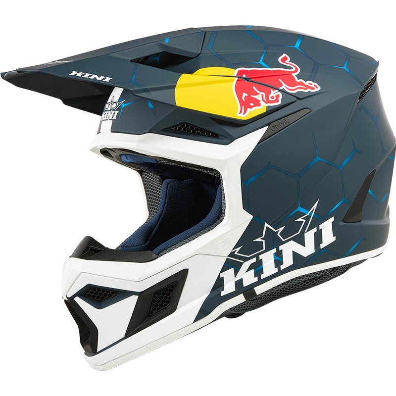 Dječja motokros kaciga KINI Red Bull MX3 1.0 plavo-bijela