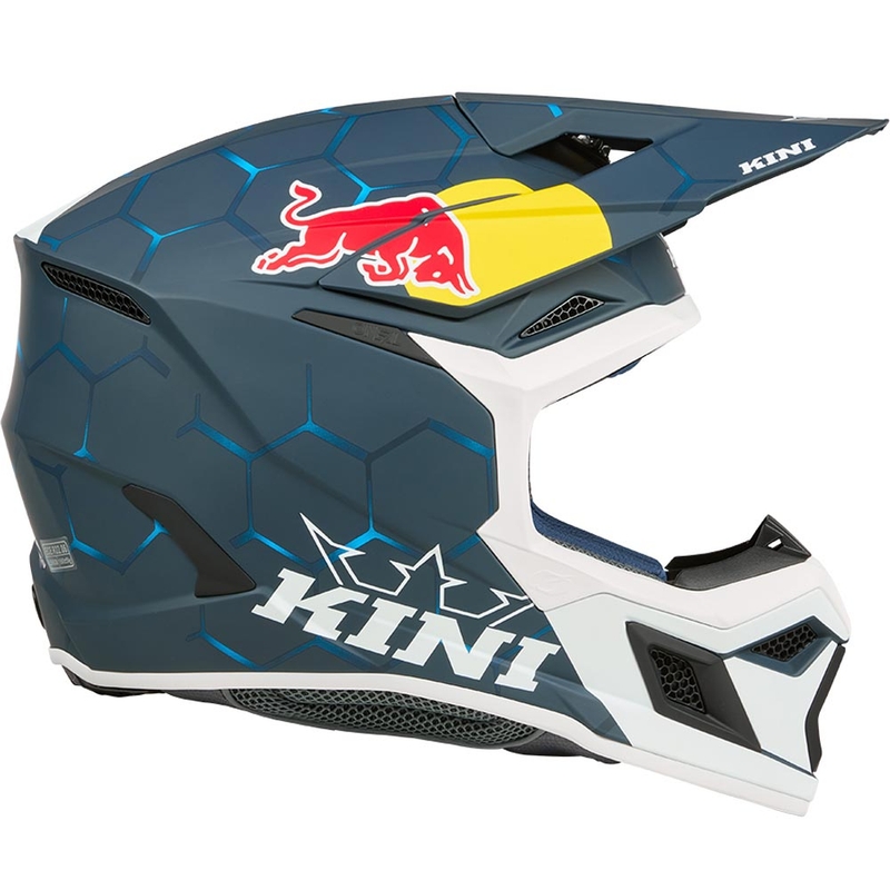 Dječja motokros kaciga KINI Red Bull MX3 1.0 plavo-bijela
