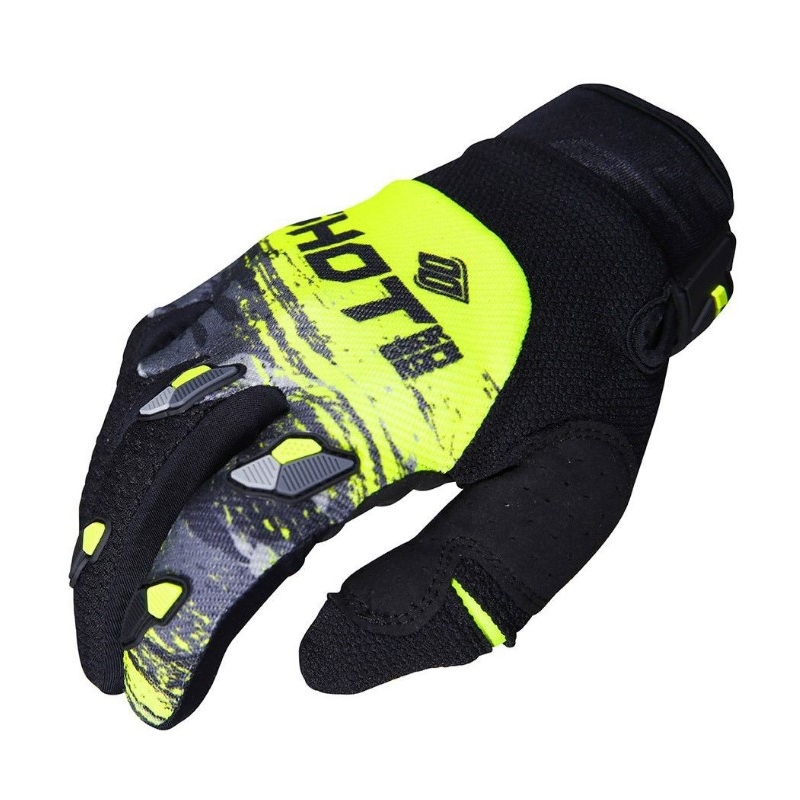 Motocross rukavice Shot CONTACT Counter sivo-fluo žute