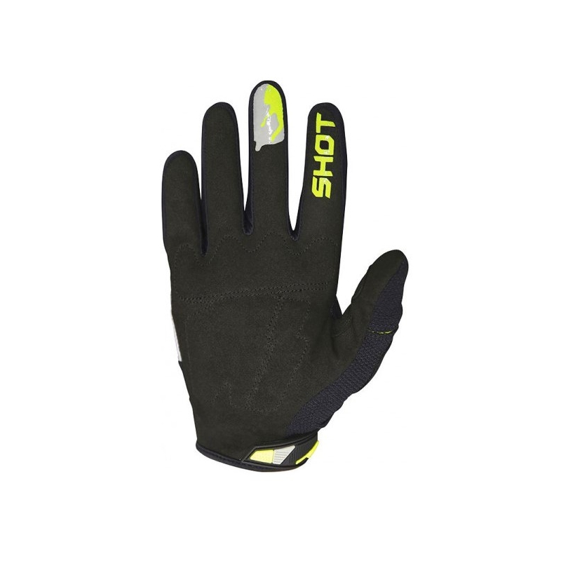 Motocross rukavice Shot CONTACT Counter sivo-fluo žute