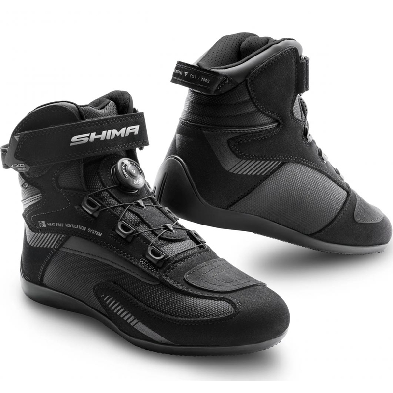 Ženske motociklističke čizme Shima Exo crno-crne