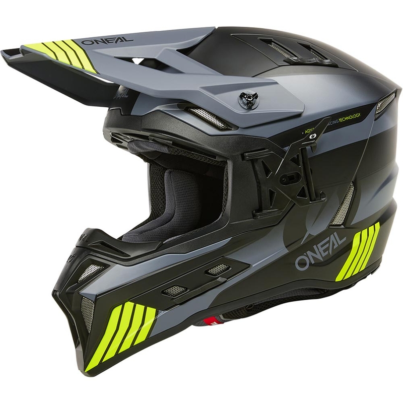 Motokros kaciga O´Neal EX-SRS Hitch crno-sivo-fluo žuta