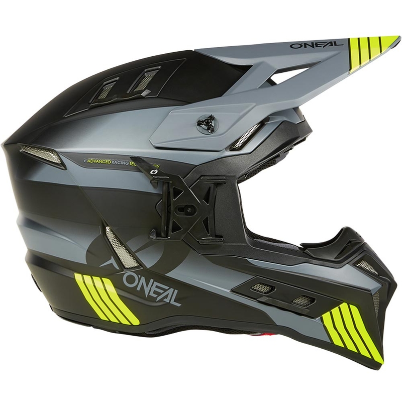 Motokros kaciga O´Neal EX-SRS Hitch crno-sivo-fluo žuta