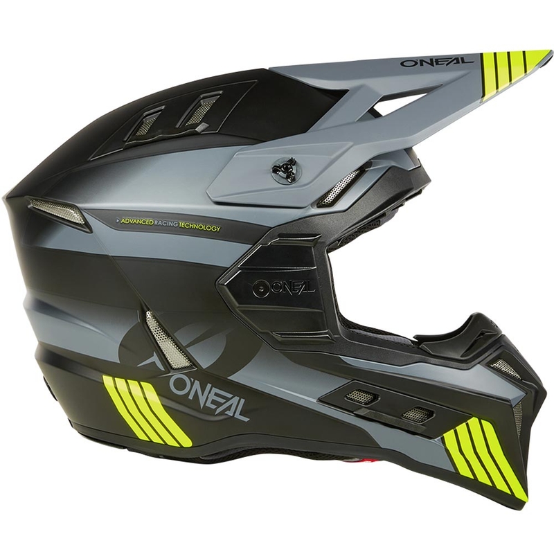 Motokros kaciga O´Neal EX-SRS Hitch crno-sivo-fluo žuta