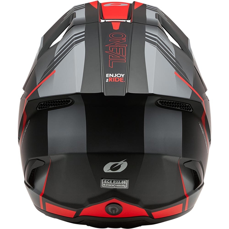 Motokros kaciga O'Neal 3SRS Haze mat crno-sivo-crvena