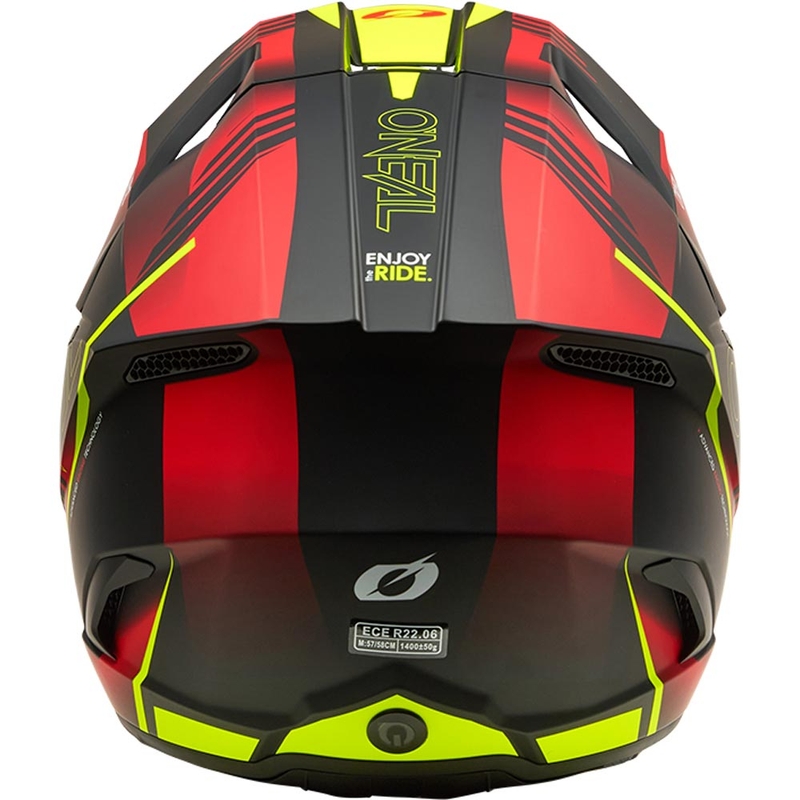 Motokros kaciga O'Neal 3SRS Haze mat crno-crveno-fluo žuta