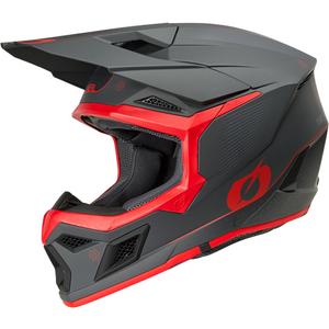 Motokros kaciga O'Neal 3SRS E-stroke mat sivo-crvena