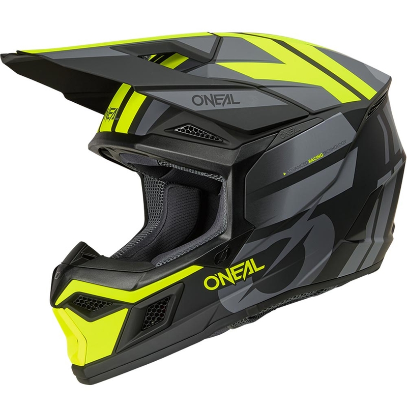 Motokros kaciga O´Neal 3SRS Ride mat crno-sivo-fluo žuta