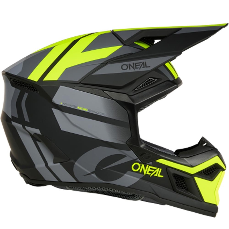 Motokros kaciga O´Neal 3SRS Ride mat crno-sivo-fluo žuta