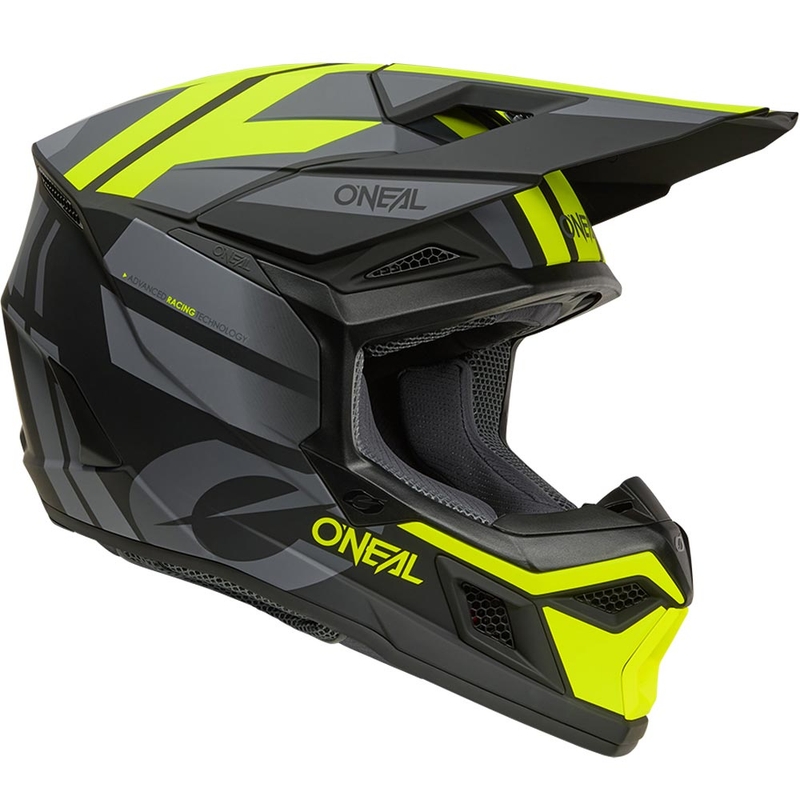 Motokros kaciga O´Neal 3SRS Ride mat crno-sivo-fluo žuta