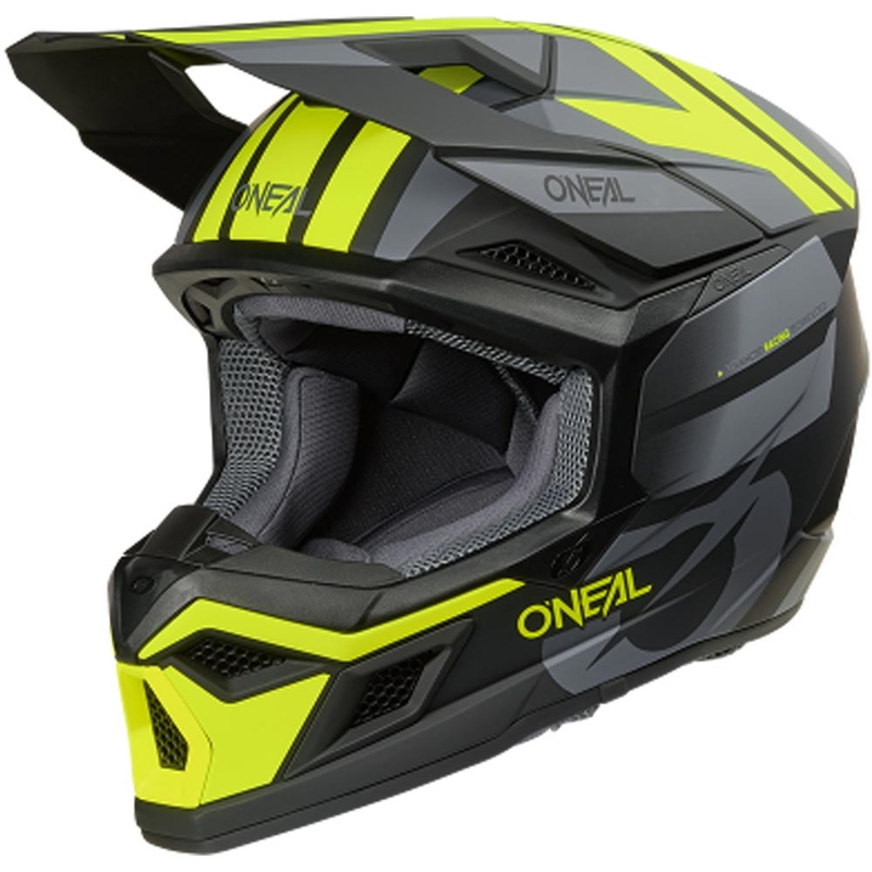 Motokros kaciga O´Neal 3SRS Ride mat crno-sivo-fluo žuta