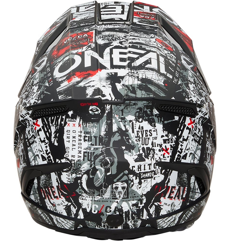 Motokros kaciga O'Neal 3SRS Attack mat crno-bijela