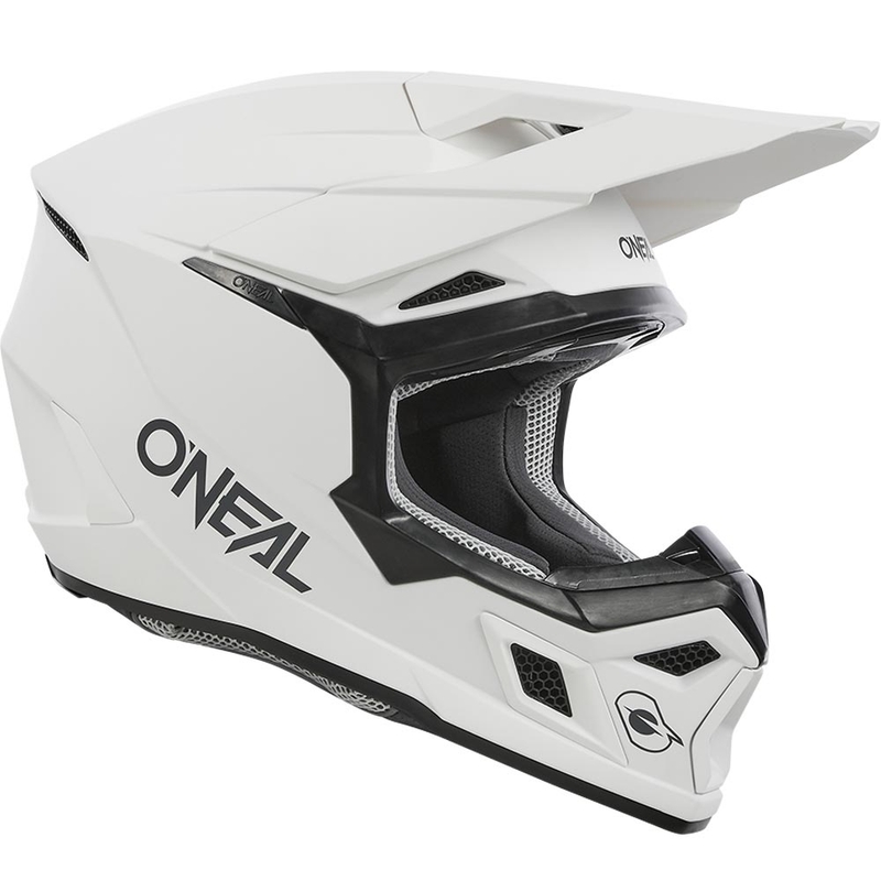 Motokros kaciga O´Neal 3SRS Solid mat bijela