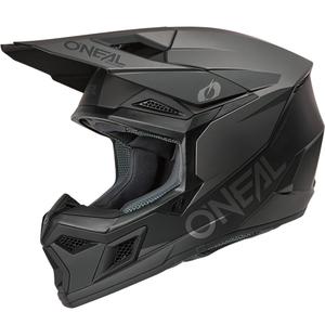 Motokros kaciga O´Neal 3SRS Solid mat crno-siva