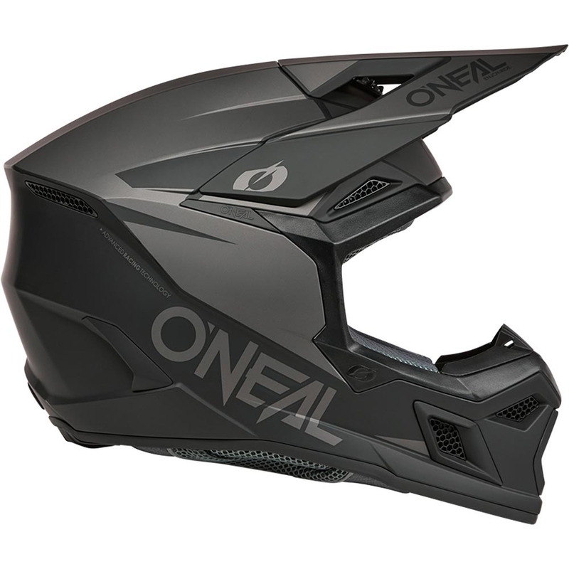 Motokros kaciga O´Neal 3SRS Solid mat crno-siva